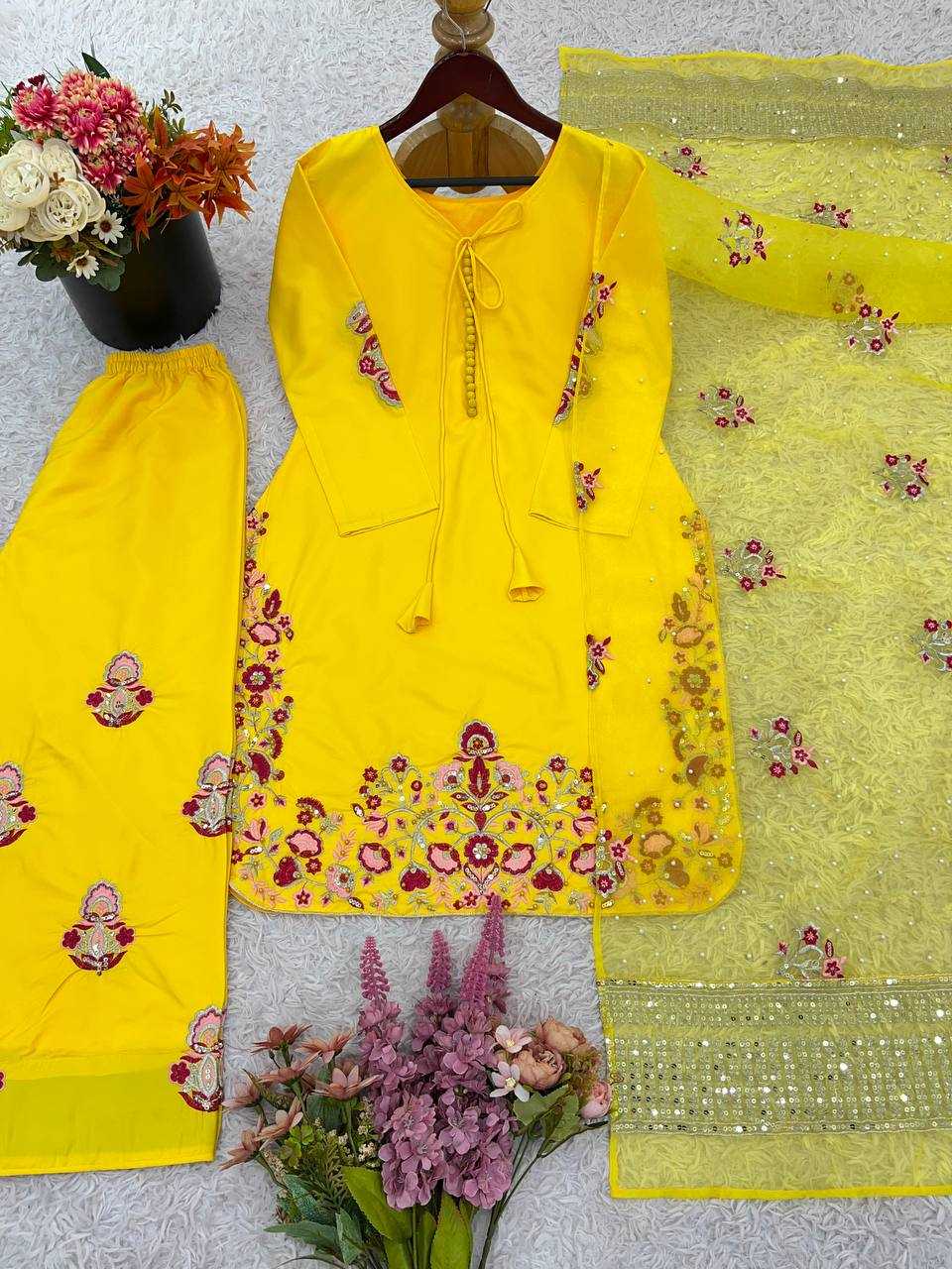 Ynf Crepe Silk KESH499 859 Suits & Dresses Wholesale Embroidery Suits Ladies Silk Suit Designer Suits Manufacturer