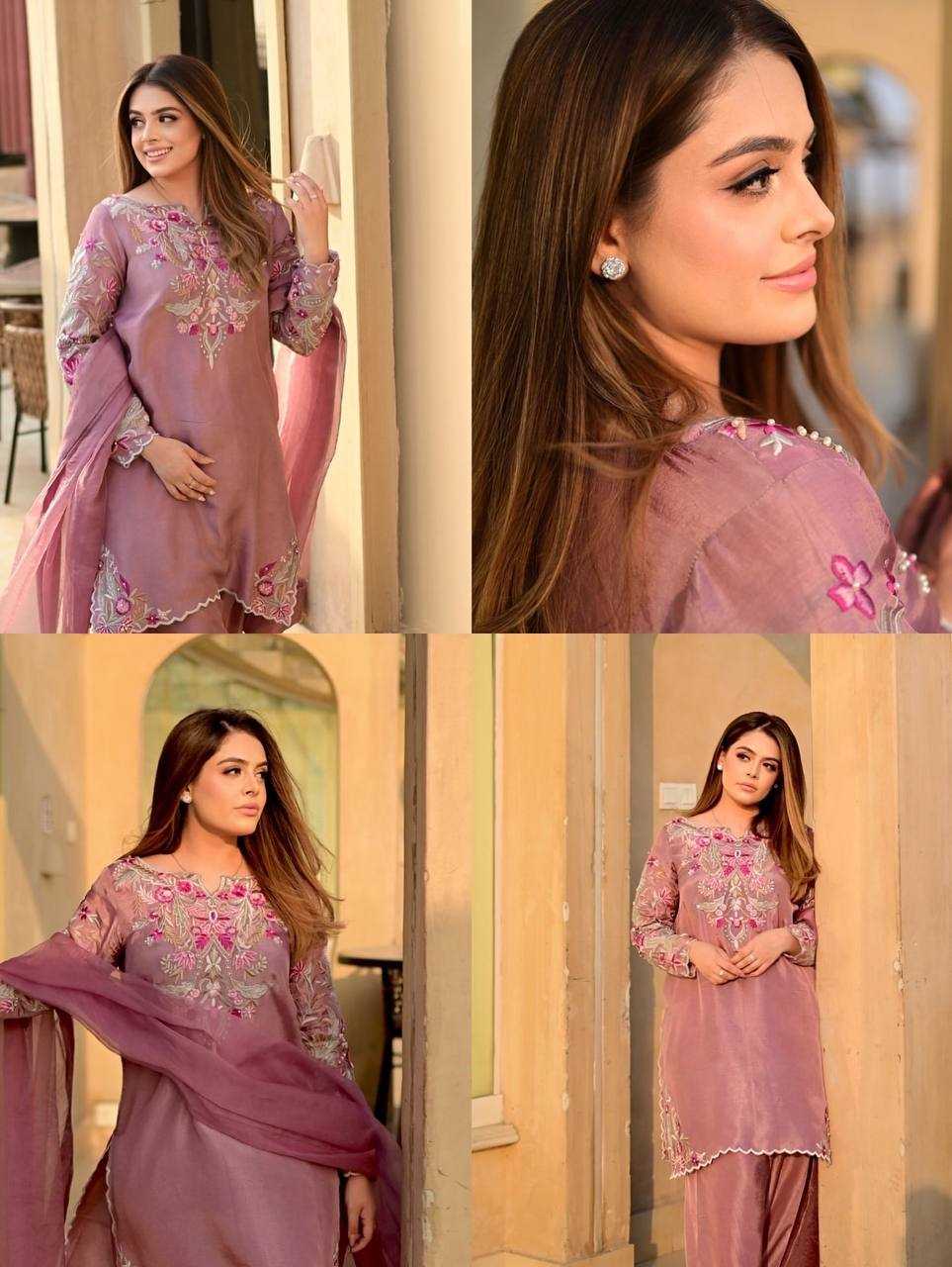 Ynf Crepe Silk KESH499 860 Suits & Dresses Wedding Collections Festive Collections Wholesale Embroidery Suits Ladies Silk Suit Wedding Outfits Manufacturer