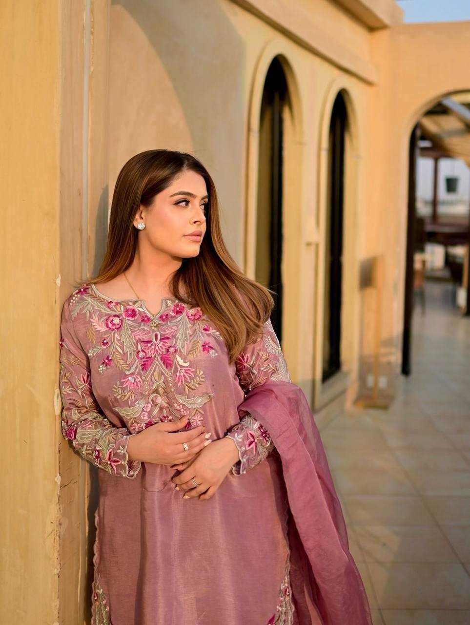Ynf Crepe Silk KESH499 860 Suits & Dresses Wedding Collections Festive Collections Wholesale Embroidery Suits Ladies Silk Suit Wedding Outfits Manufacturer