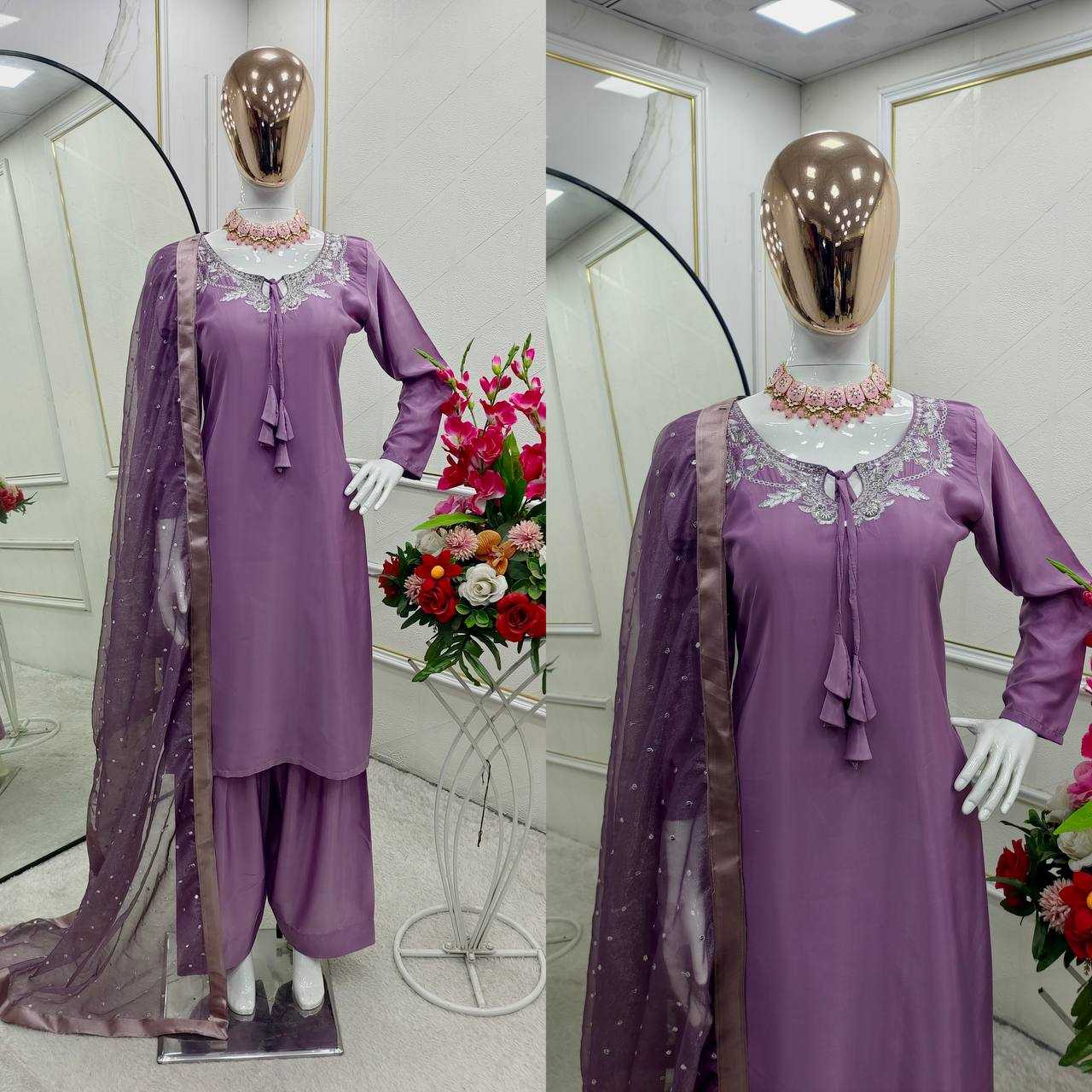 Ynf Crepe Silk KESH506 1194 Suits & Dresses Wholesale Ladies Suits Embroidery Suits Designer Suits Manufacturer