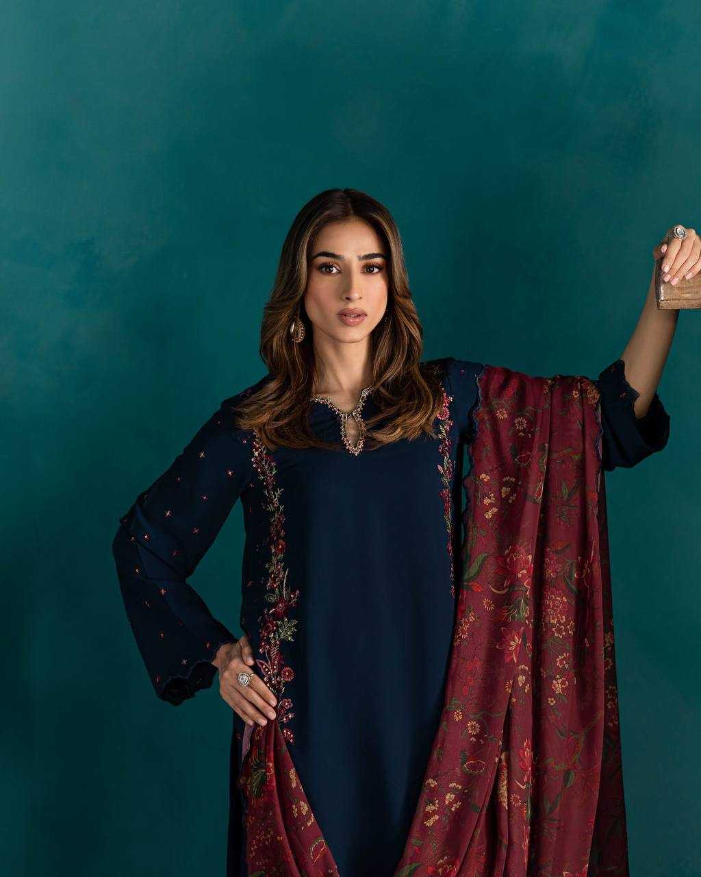 Ynf Crepe Silk RIN197 4720 Suits & Dresses Wholesale Embroidery Suits Bridal Suits Designer Suits Manufacturer