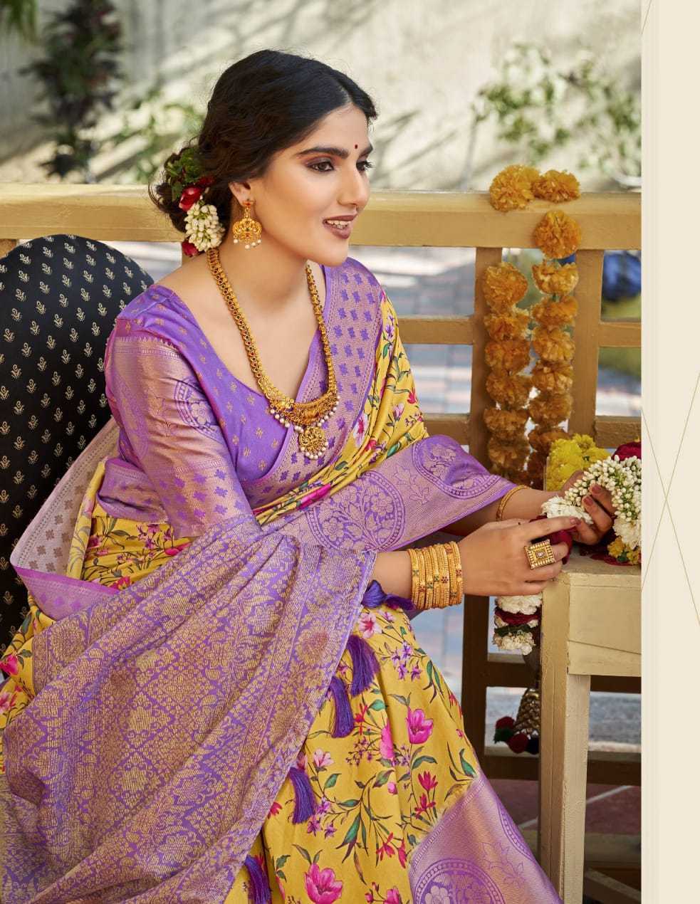 Ynf Crepe Silk RIN203 Contrast Rich Silk Sarees Wedding Collections Wholesale Printed Silk Saree Crepe Silk Saree Designer Silk Sarees Manufacturer
