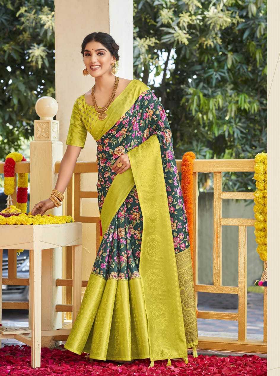 Ynf Crepe Silk RIN203 Contrast Rich Silk Sarees Wedding Collections Wholesale Printed Silk Saree Crepe Silk Saree Designer Silk Sarees Manufacturer