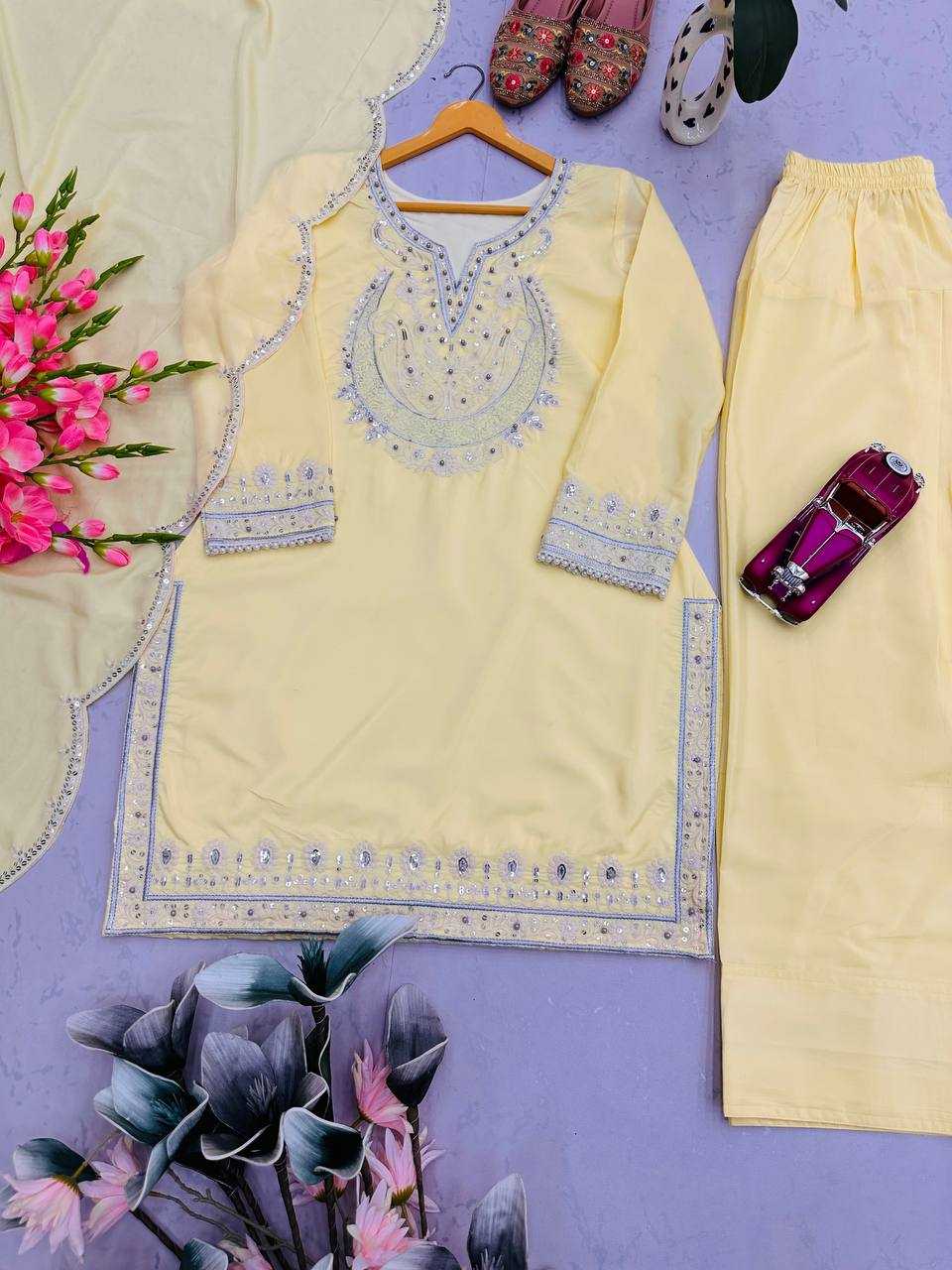 Ynf Crepe Silk RIN207 656 Suits & Dresses Wholesale Ladies Suits Palazzo Suit Party Wear Dresses Manufacturer