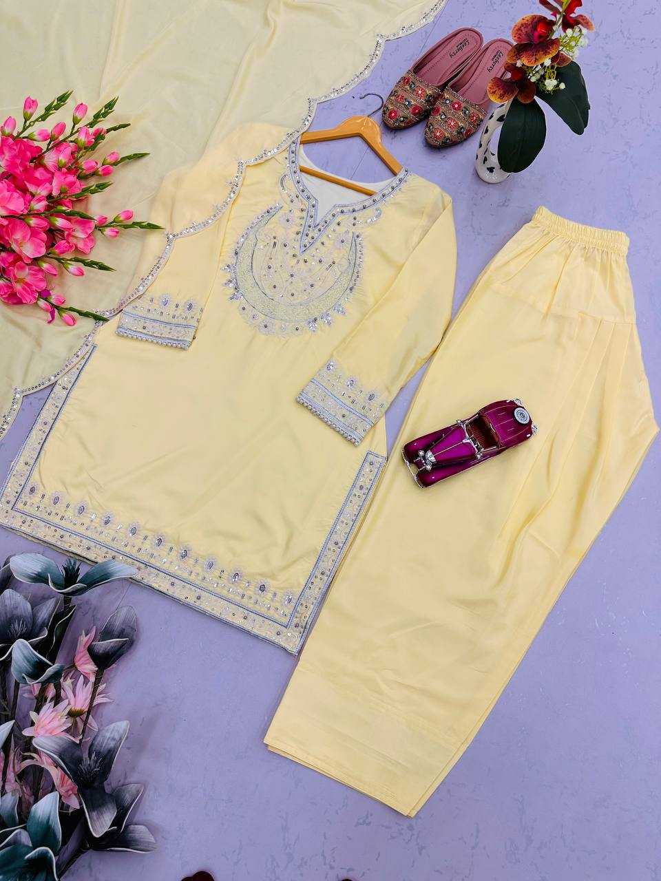 Ynf Crepe Silk RIN207 656 Suits & Dresses Wholesale Ladies Suits Palazzo Suit Party Wear Dresses Manufacturer