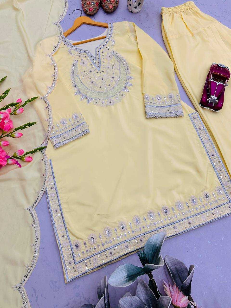 Ynf Crepe Silk RIN207 656 Suits & Dresses Wholesale Ladies Suits Palazzo Suit Party Wear Dresses Manufacturer