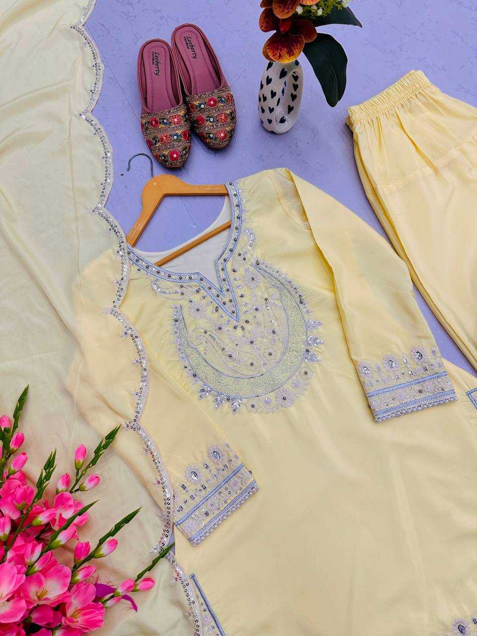 Ynf Crepe Silk RIN207 656 Suits & Dresses Wholesale Ladies Suits Palazzo Suit Party Wear Dresses Manufacturer