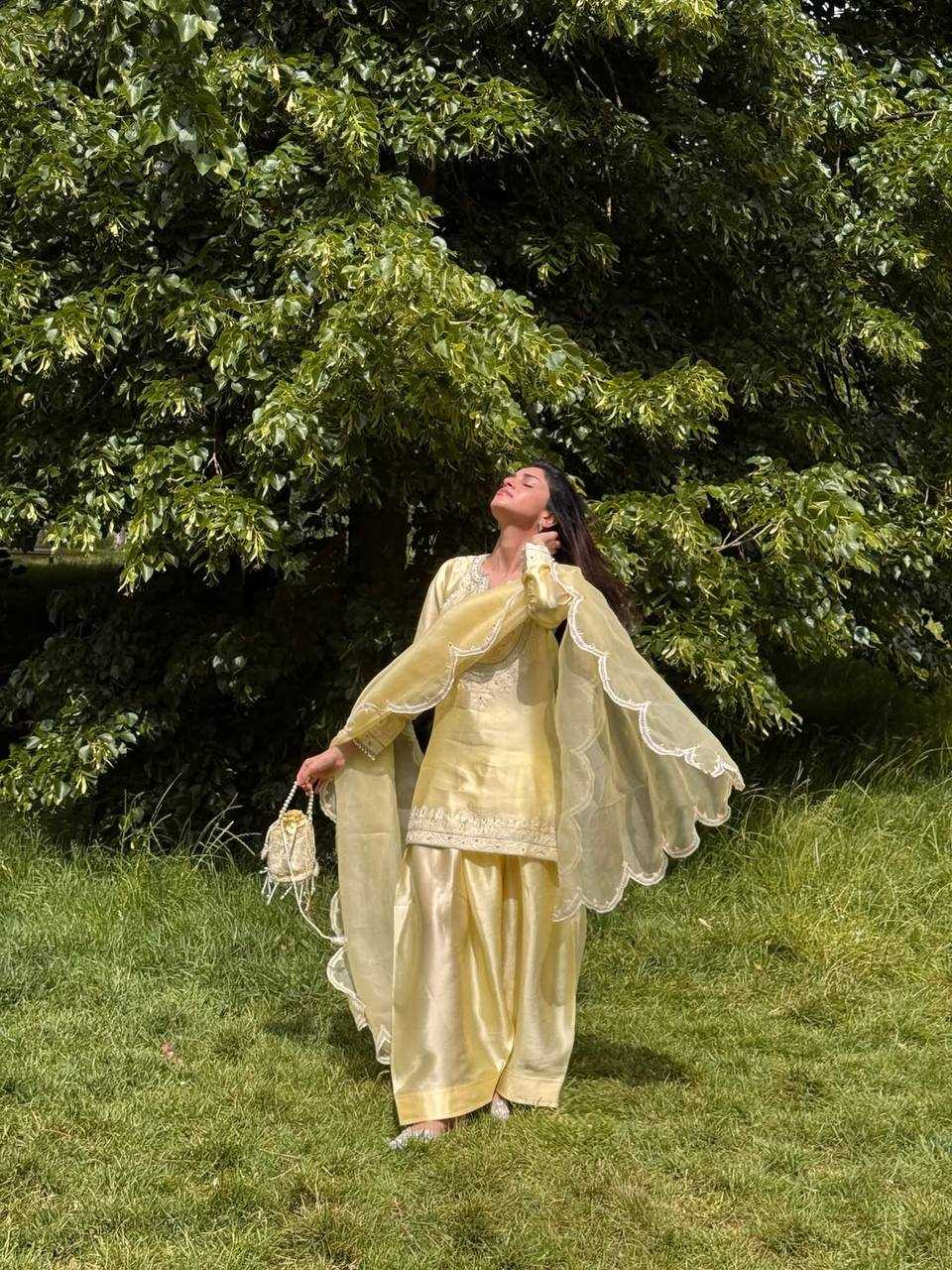 Ynf Crepe Silk RIN207 656 Suits & Dresses Wholesale Ladies Suits Palazzo Suit Party Wear Dresses Manufacturer