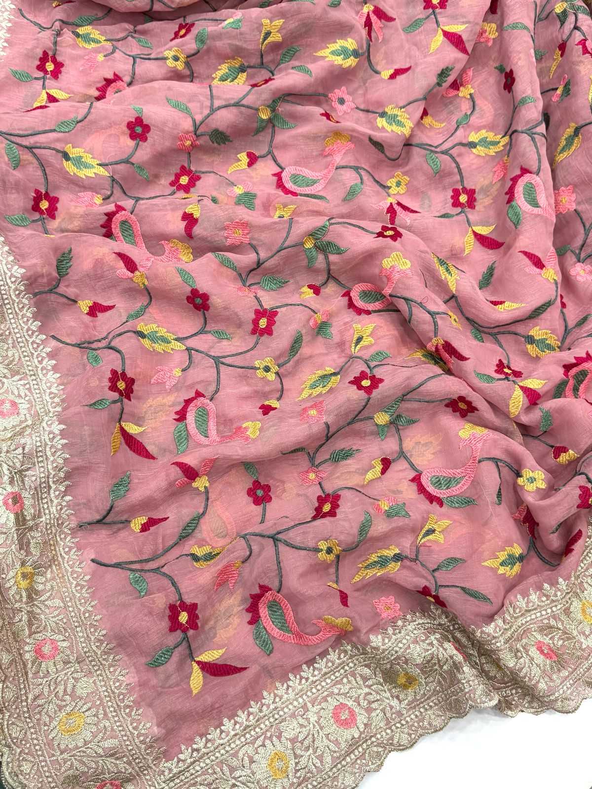 Ynf Crunchi KESH114 4837 Sarees Wedding Collections Festive Collections Wholesale Designer Sarees Kashmiri Sarees Zari Border Sarees Manufacturer