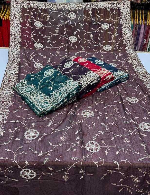 Ynf Crunchi KESH114 8126 Sarees Wedding Collections Festive Collections Wholesale Designer Sarees Embroidered Sarees Zari Border Sarees Manufacturer