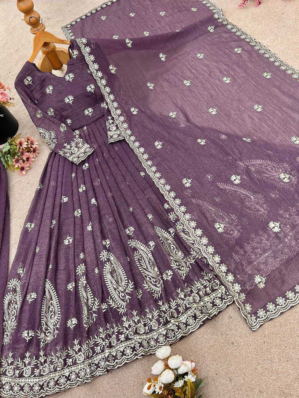 Ynf Crunchi KESH499 5283 Suits & Dresses Wedding Collections Festive Collections Wholesale Embroidery Suits Palazzo Suit Ladies Silk Suit Manufacturer
