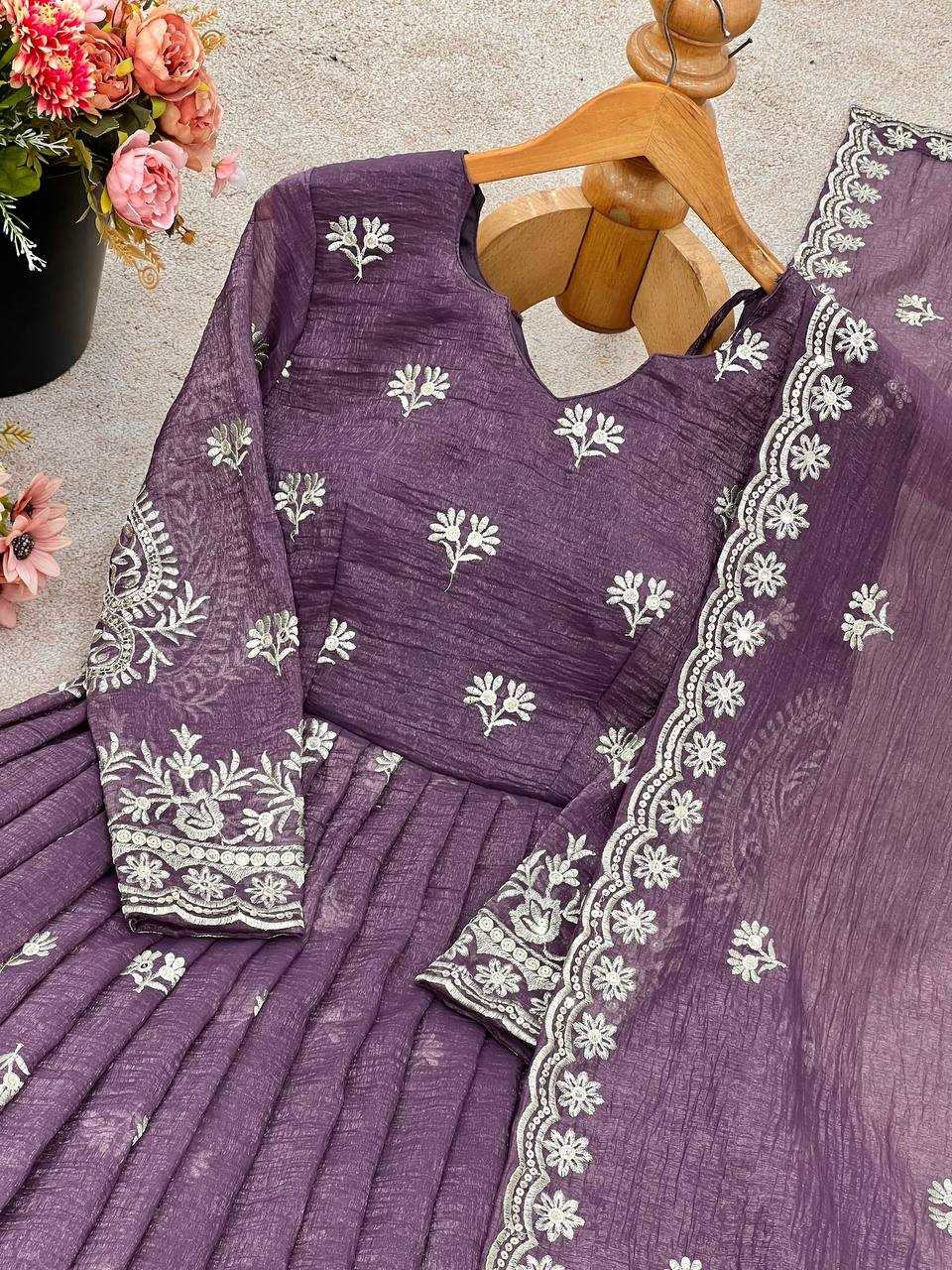 Ynf Crunchi KESH499 5283 Suits & Dresses Wedding Collections Festive Collections Wholesale Embroidery Suits Palazzo Suit Ladies Silk Suit Manufacturer