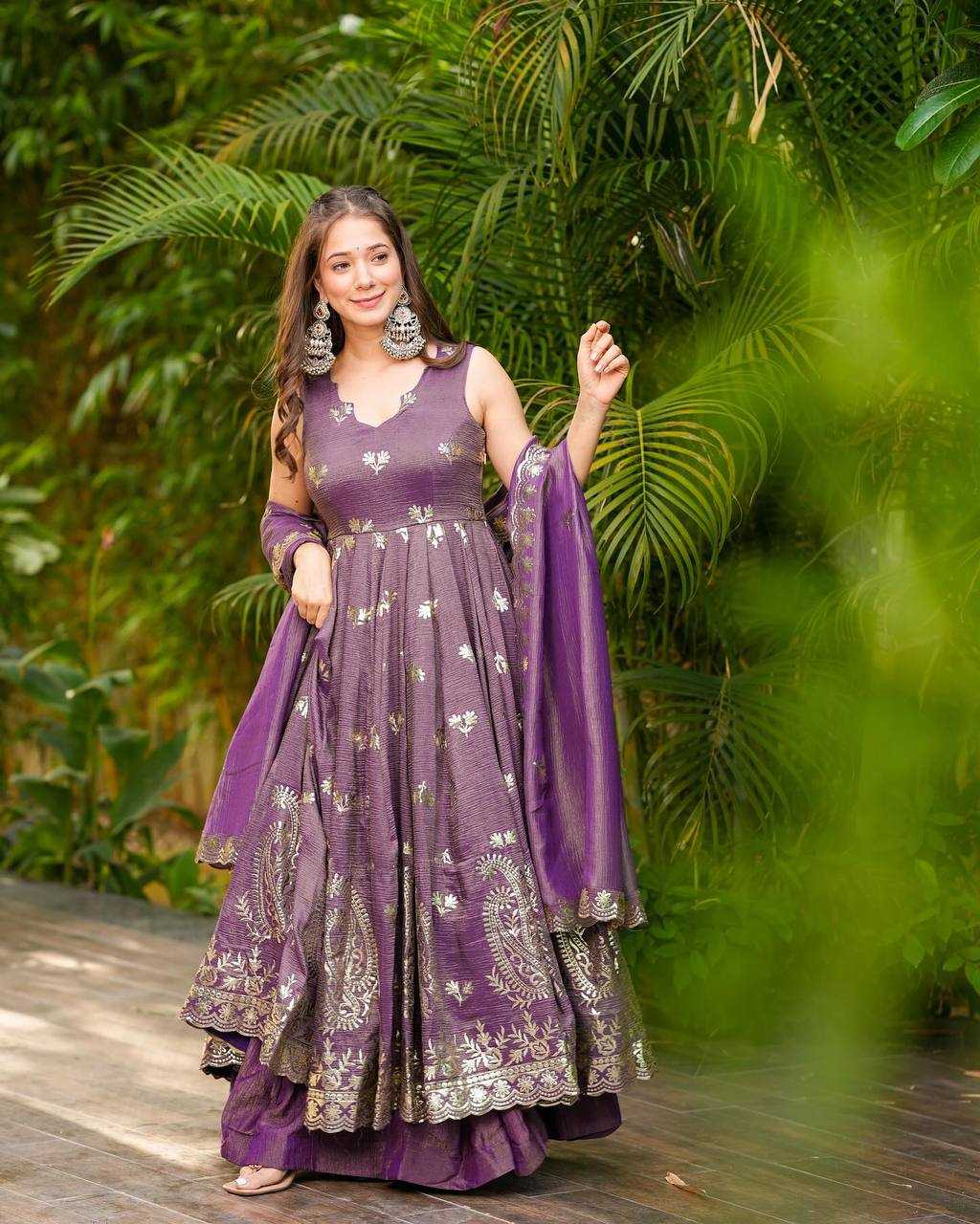 Ynf Crunchi KESH499 5283 Suits & Dresses Wedding Collections Festive Collections Wholesale Embroidery Suits Palazzo Suit Ladies Silk Suit Manufacturer