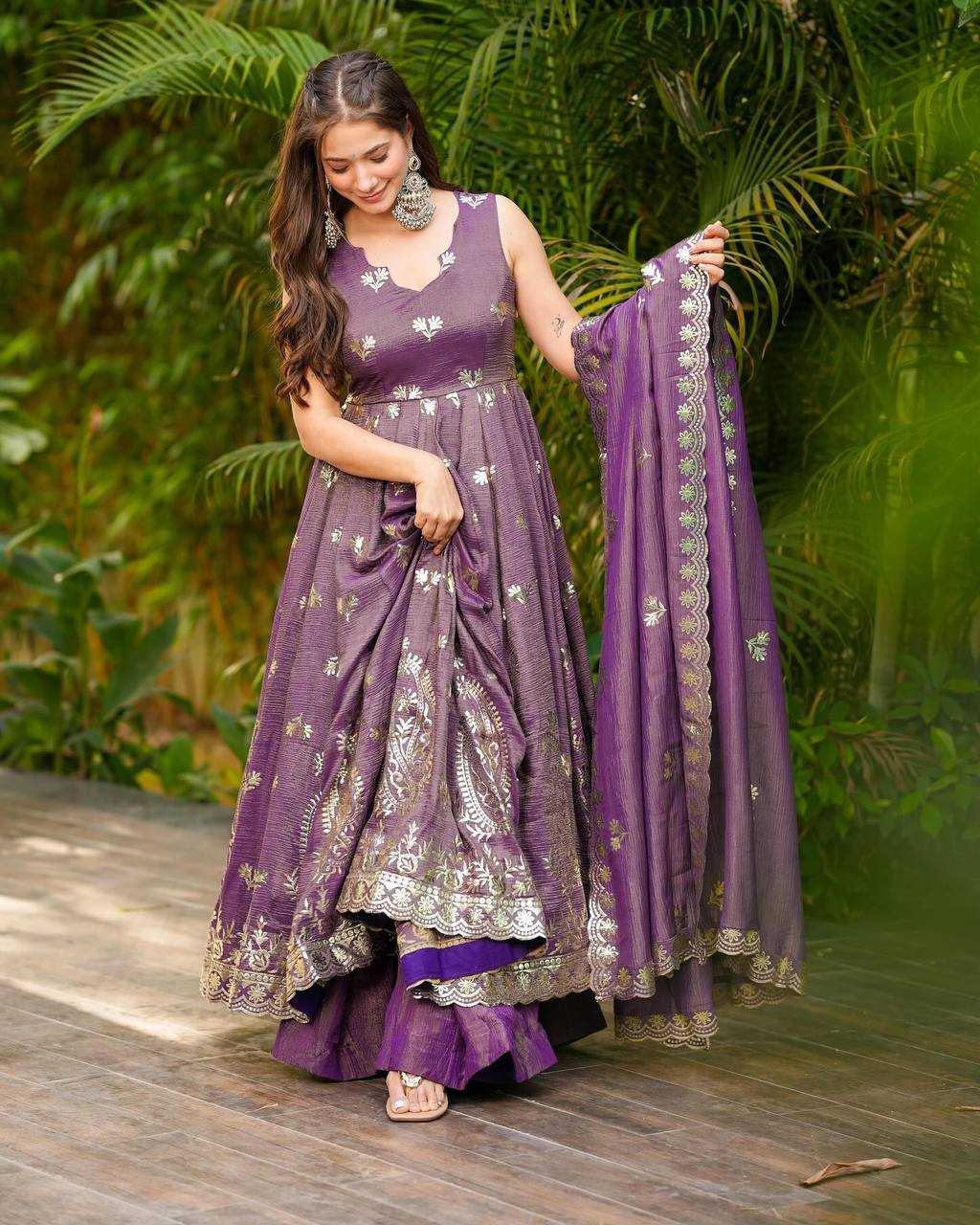 Ynf Crunchi KESH499 5283 Suits & Dresses Wedding Collections Festive Collections Wholesale Embroidery Suits Palazzo Suit Ladies Silk Suit Manufacturer