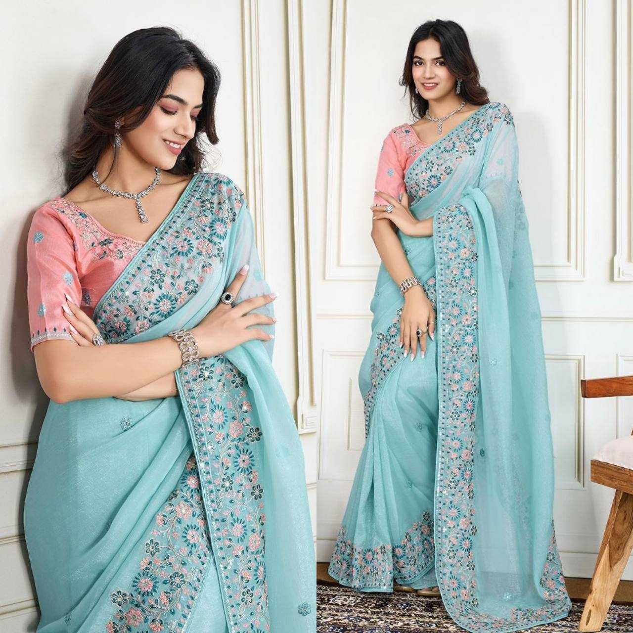 Ynf Crunchi RIN188 Suvarna Silk Sarees Wedding Collections Wholesale Embroidered Silk Sarees Sangeet Outfits Manufacturer