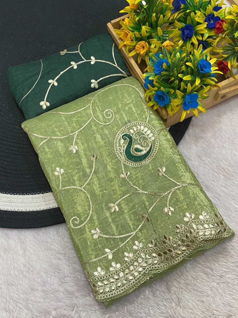 Ynf Crunchi RIN216 kayara Sarees Wholesale Party Wear Sarees Embroidered Sarees Butta Sarees Manufacturer