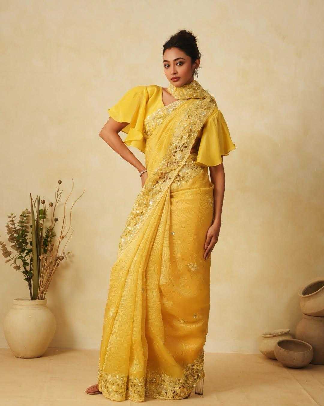 Ynf Crush Silk RIN164 Grace Silk Sarees Festive Collections Wholesale Soft Silk Sarees Designer Silk Sarees Yellow Silk Sarees Manufacturer