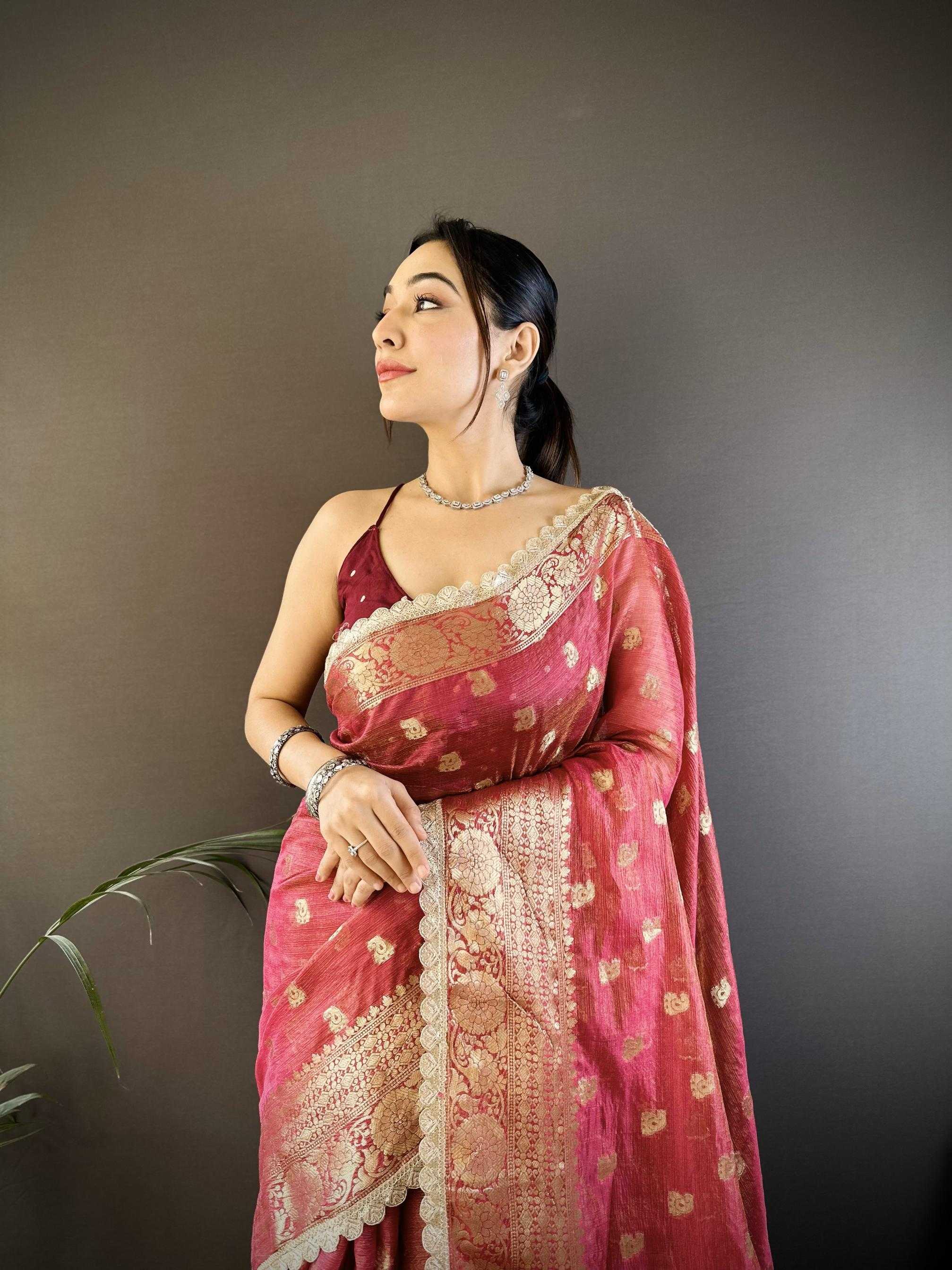 Ynf Crush Silk RIN211 Mohini-Vol-17 Sarees Wholesale Designer Sarees Fancy Sarees Tissue Silk Saree Manufacturer