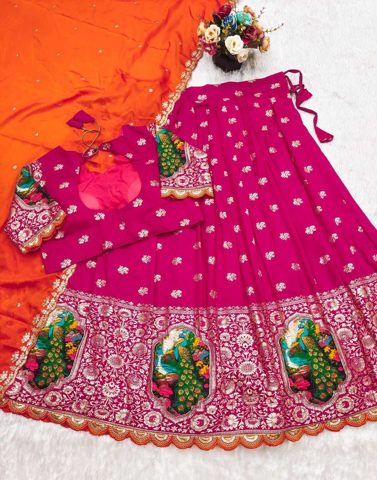 Ynf Dola Silk KESH493 102 Lehengas Wholesale Designer Lehenga Silk Lehenga Embroidered Lehenga Manufacturer