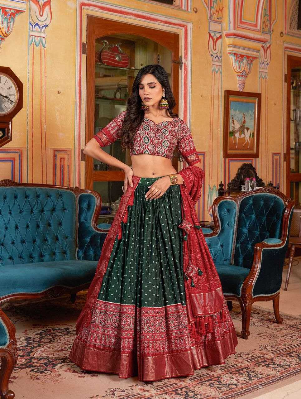 Ynf Dola Silk KESH495 402 Lehengas Festive Collections Wholesale Fancy Lehenga Rajwada Lehenga Navratri Chaniya Choli Manufacturer