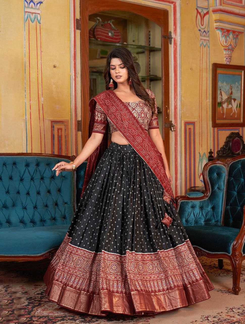Ynf Dola Silk KESH495 402 Lehengas Festive Collections Wholesale Fancy Lehenga Rajwada Lehenga Navratri Chaniya Choli Manufacturer