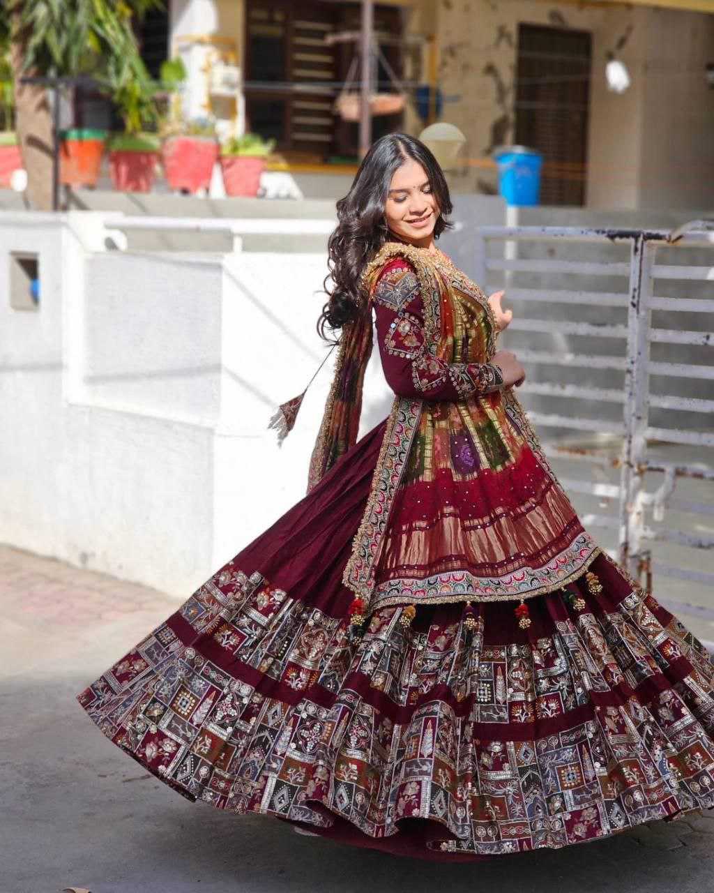 Ynf Dola Silk KESH495 dolla tusser Lehengas Wholesale Chaniya Choli Mirror Work Lehenga Manufacturer