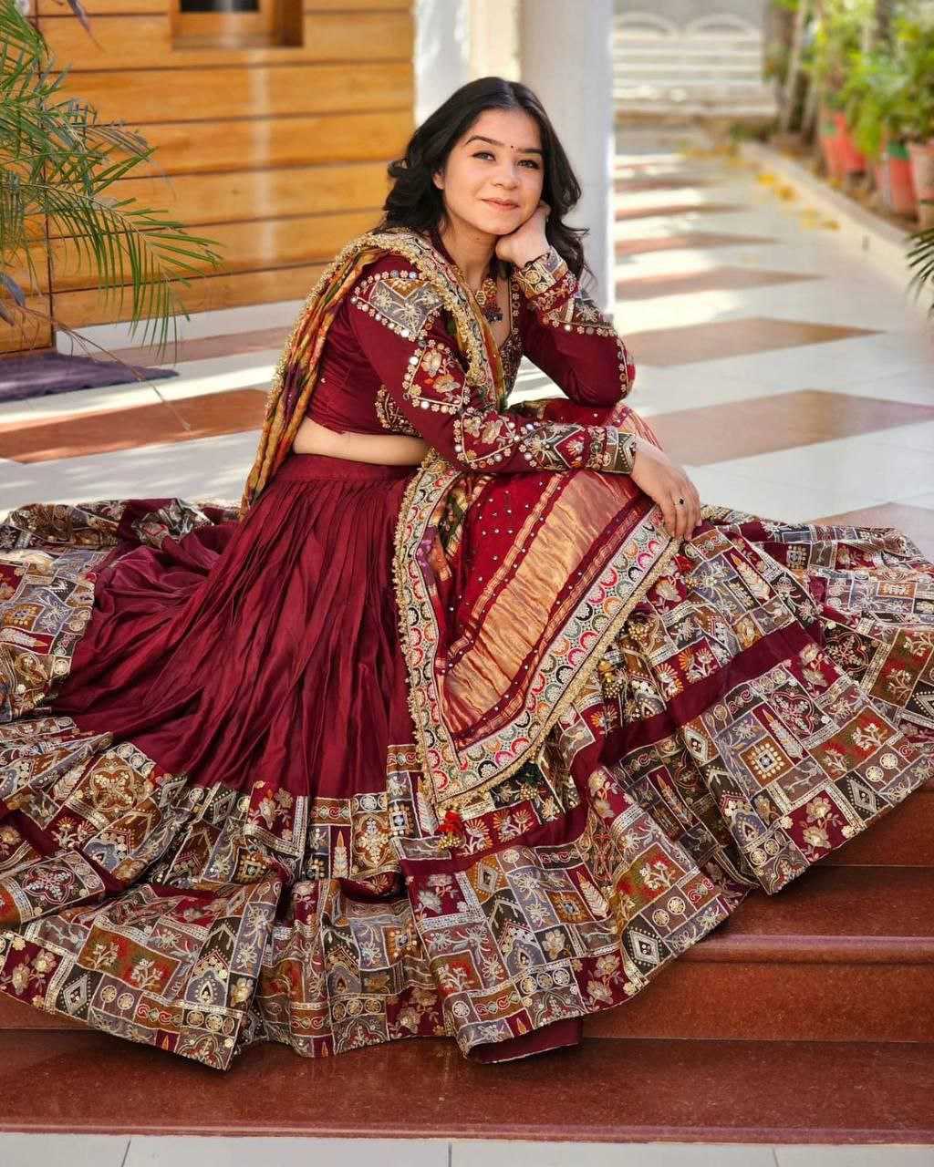 Ynf Dola Silk KESH495 dolla tusser Lehengas Wholesale Chaniya Choli Mirror Work Lehenga Manufacturer