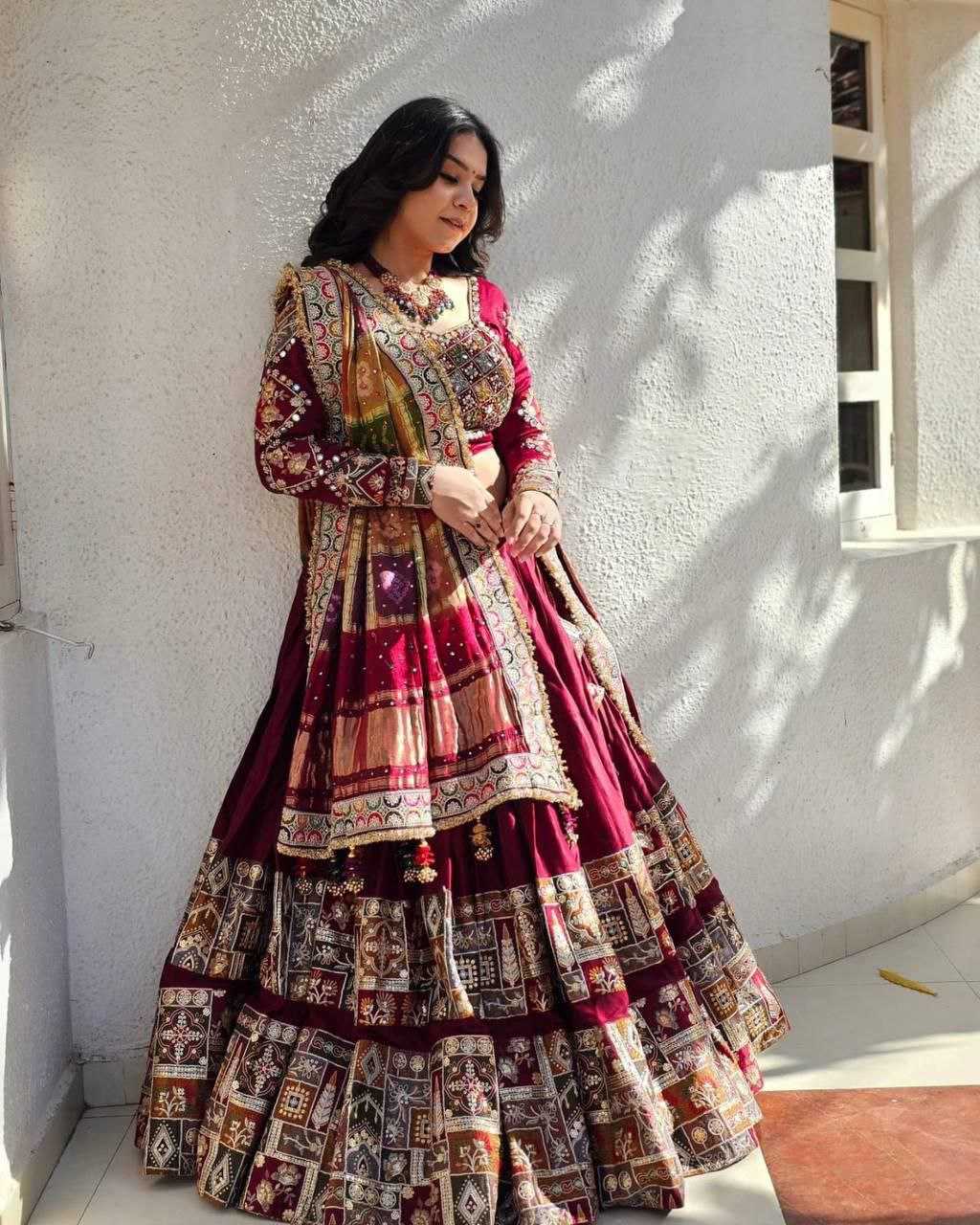 Ynf Dola Silk KESH495 dolla tusser Lehengas Wholesale Chaniya Choli Mirror Work Lehenga Manufacturer
