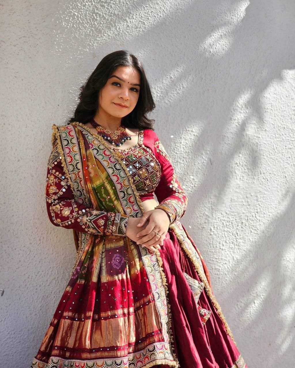 Ynf Dola Silk KESH495 dolla tusser Lehengas Wholesale Chaniya Choli Mirror Work Lehenga Manufacturer