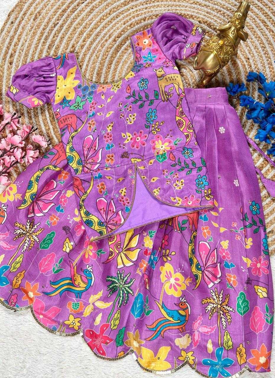 Ynf Dola Silk KESH505 302 Kids Wear Wholesale Kids Lehenga Kids Lehenga Choli Baby Girl Lehenga Manufacturer