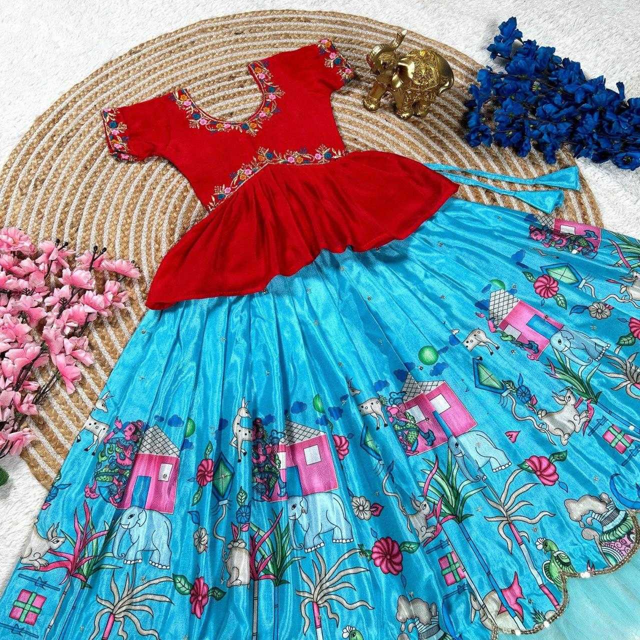 Ynf Dola Silk KESH505 303 Kids Wear Wholesale Kids Lehenga Kids Lehenga Choli Baby Girl Lehenga Manufacturer