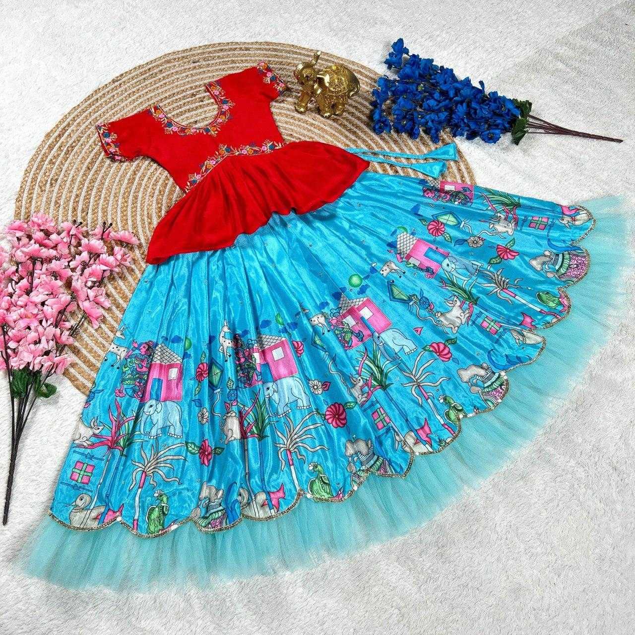 Ynf Dola Silk KESH505 303 Kids Wear Wholesale Kids Lehenga Kids Lehenga Choli Baby Girl Lehenga Manufacturer