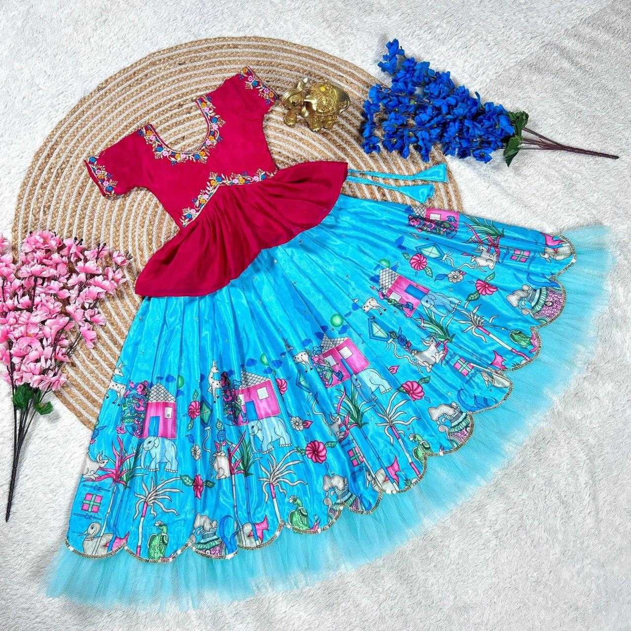 Ynf Dola Silk KESH505 303 Kids Wear Wholesale Kids Lehenga Kids Lehenga Choli Baby Girl Lehenga Manufacturer