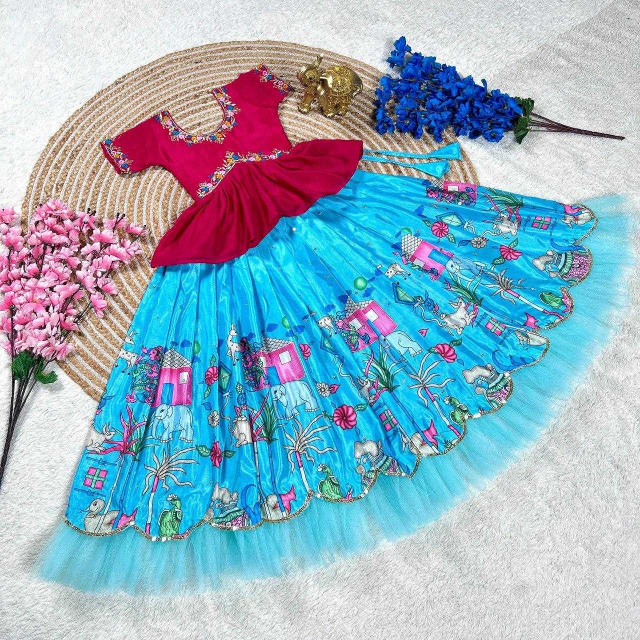 Ynf Dola Silk KESH505 303 Kids Wear Wholesale Kids Lehenga Kids Lehenga Choli Baby Girl Lehenga Manufacturer