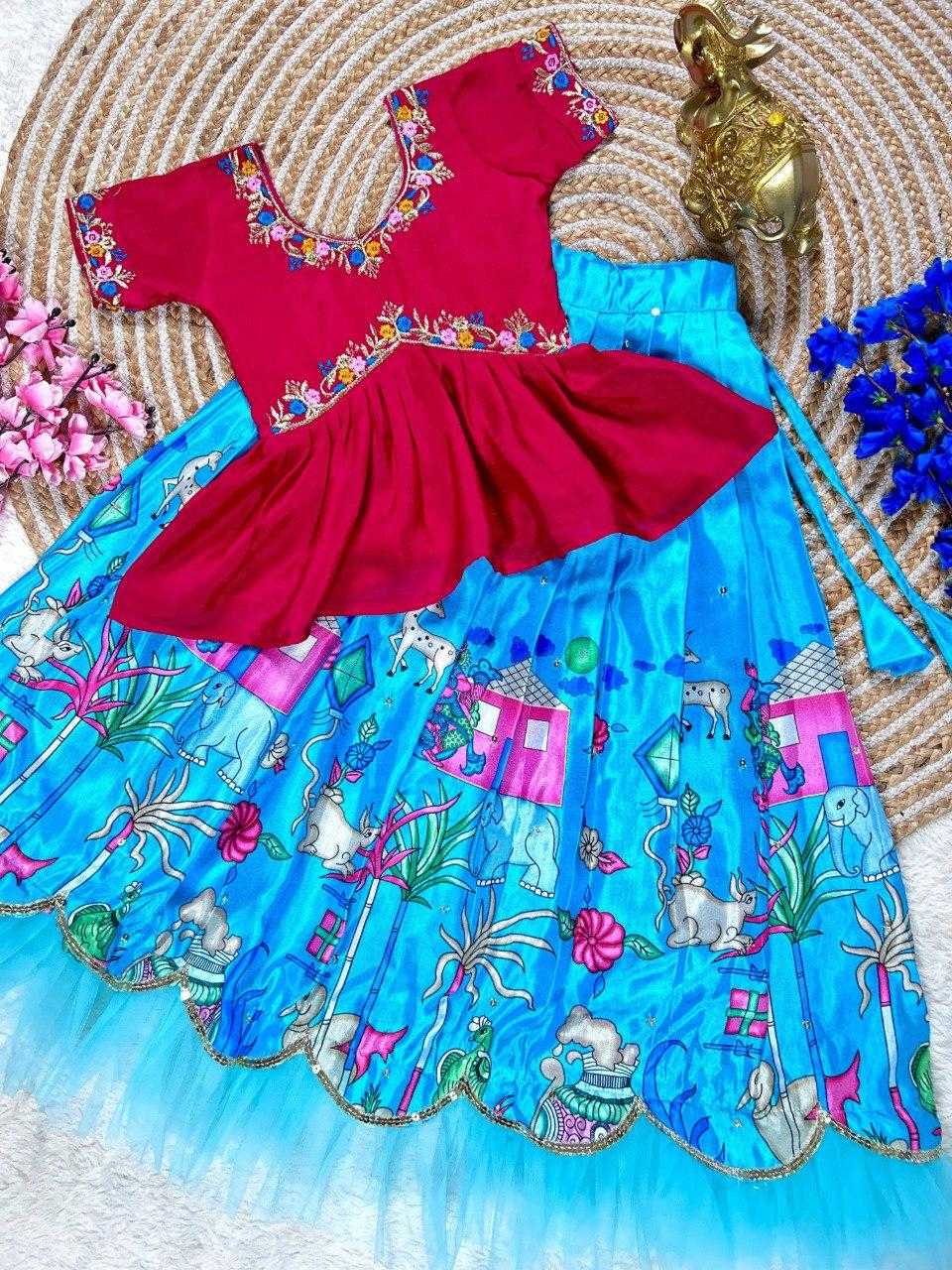 Ynf Dola Silk KESH505 303 Kids Wear Wholesale Kids Lehenga Kids Lehenga Choli Baby Girl Lehenga Manufacturer