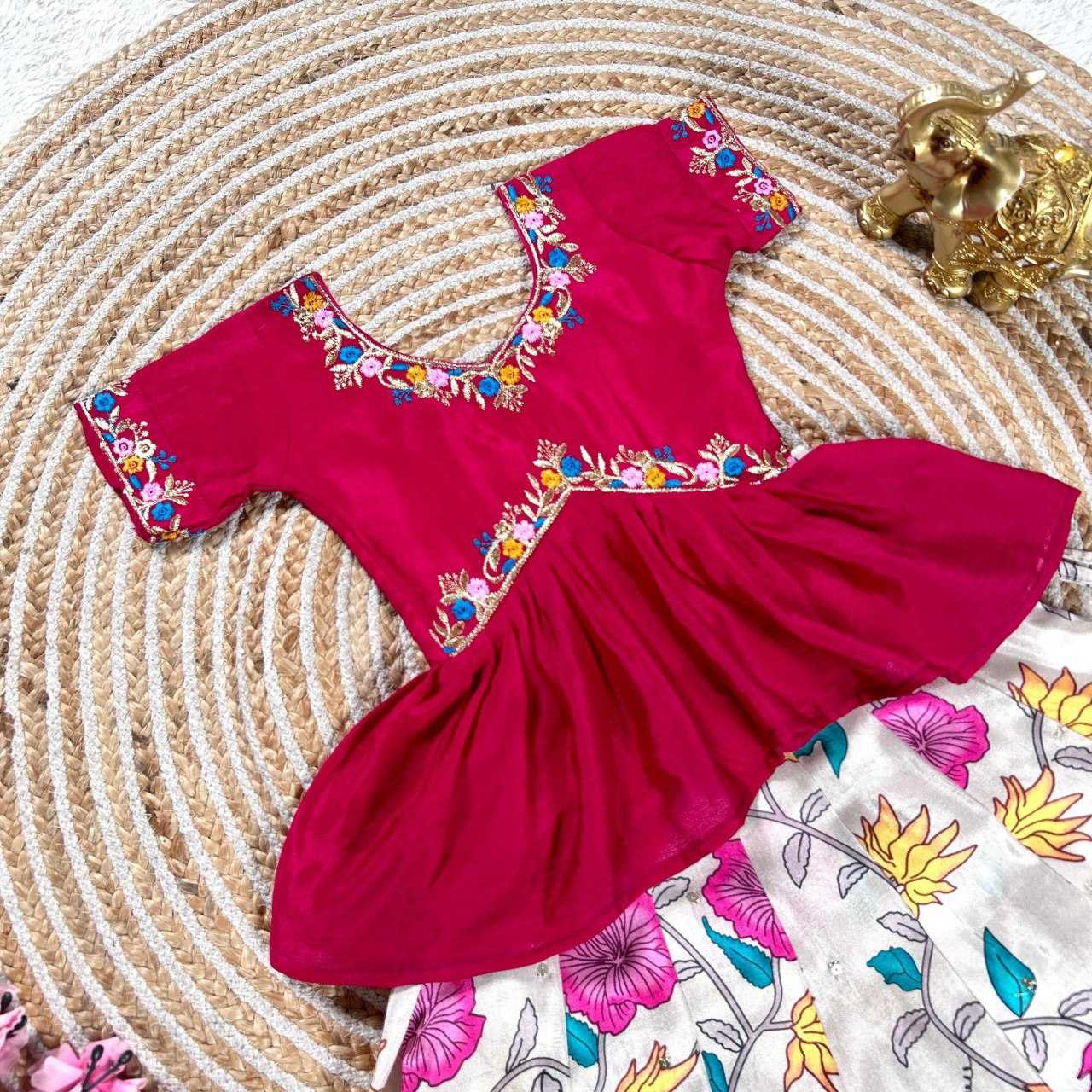 Ynf Dola Silk KESH505 342 Kids Wear Wholesale Kids Lehenga Embroidered Frock Kids Ghagra Choli Manufacturer