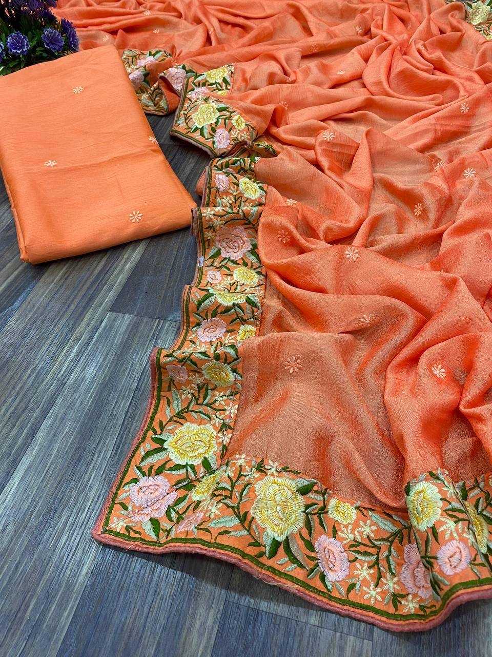 Ynf Dola Silk RIN131 022 Sarees Wedding Collections Festive Collections Wholesale Sequence Sarees Embroidered Sarees Silk Sarees Manufacturer