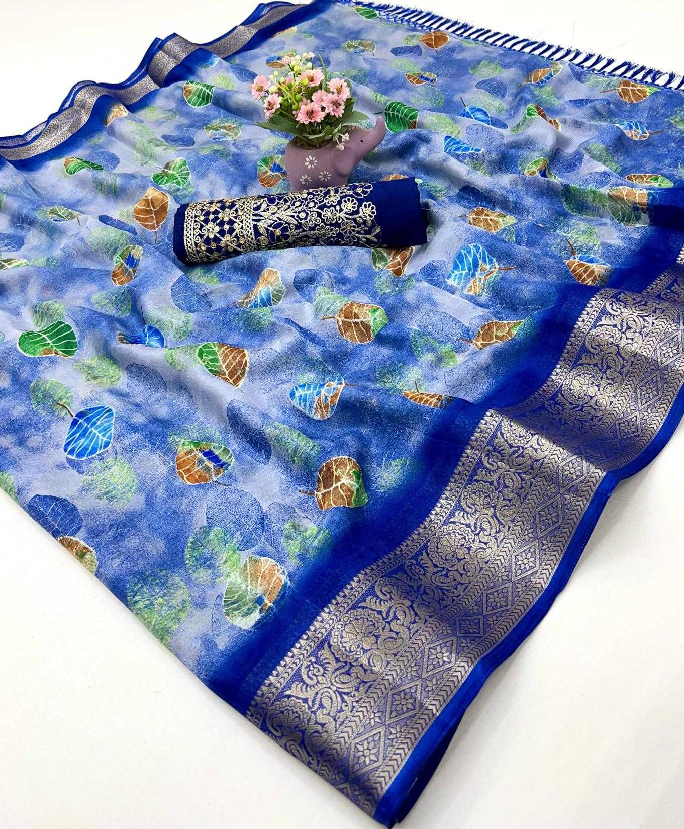 Ynf Dull Moss RIN209 Aangan Sarees Wedding Collections Festive Collections Wholesale Designer Sarees Printed Sarees Zari Border Sarees Manufacturer