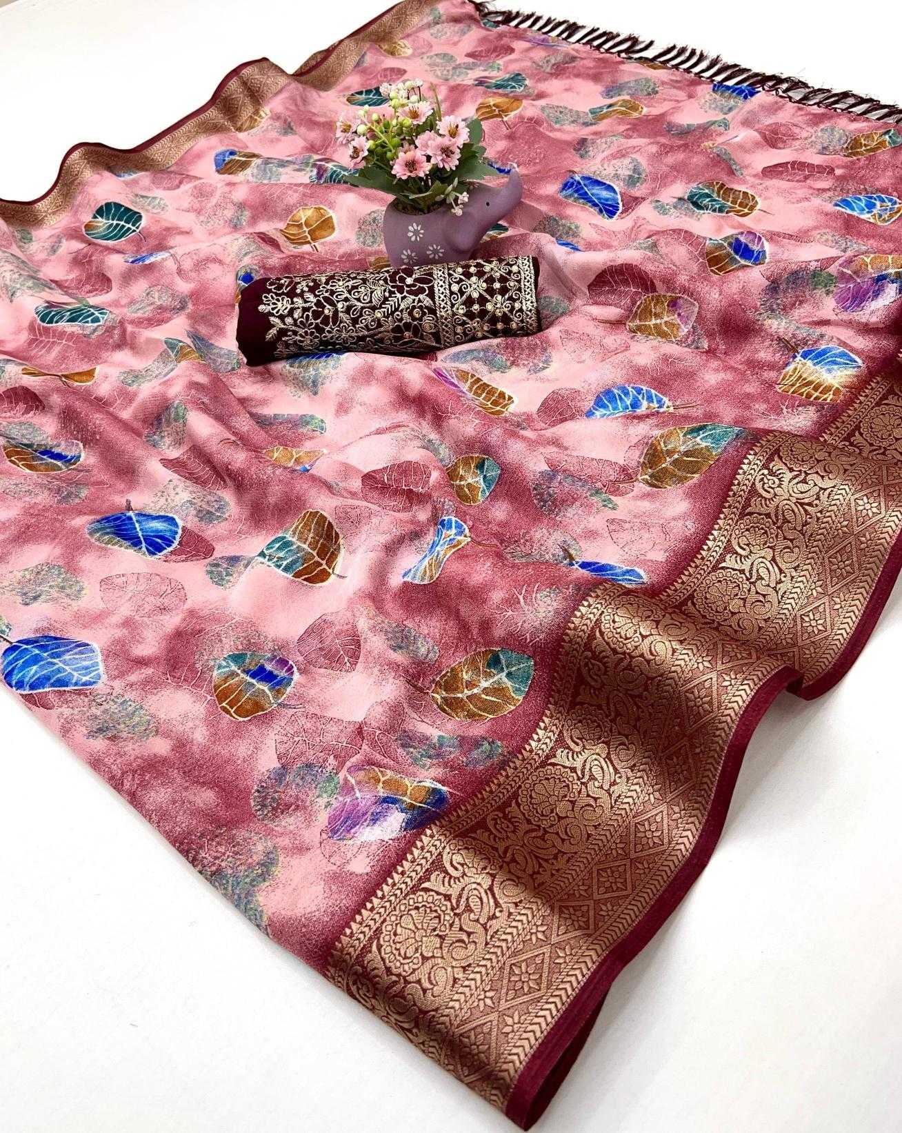 Ynf Dull Moss RIN209 Aangan Sarees Wedding Collections Festive Collections Wholesale Designer Sarees Printed Sarees Zari Border Sarees Manufacturer
