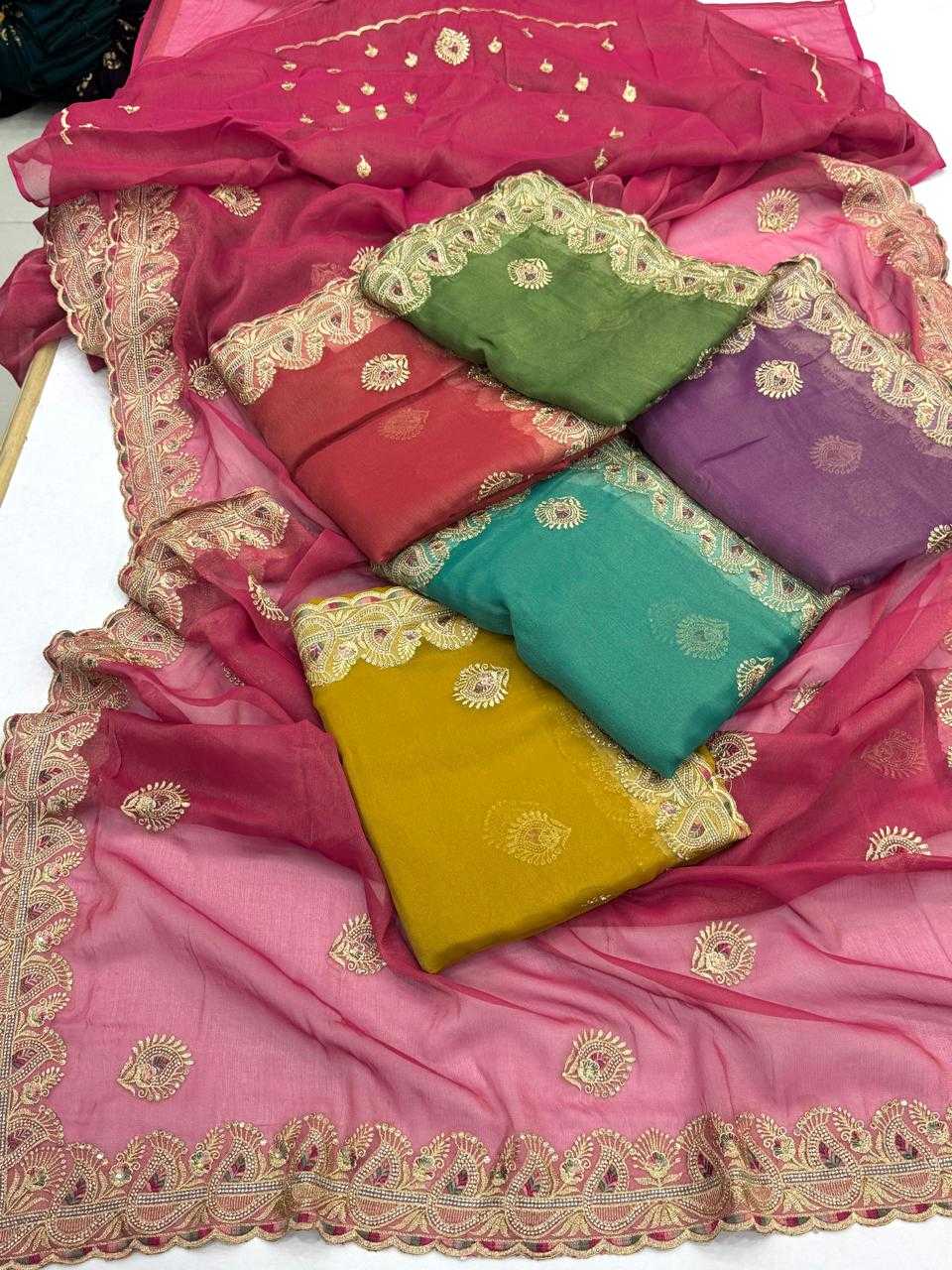 Ynf Fancy KESH114 4792 Sarees Wedding Collections Festive Collections Wholesale Embroidered Sarees Stone Work Saree Zari Border Sarees Manufacturer