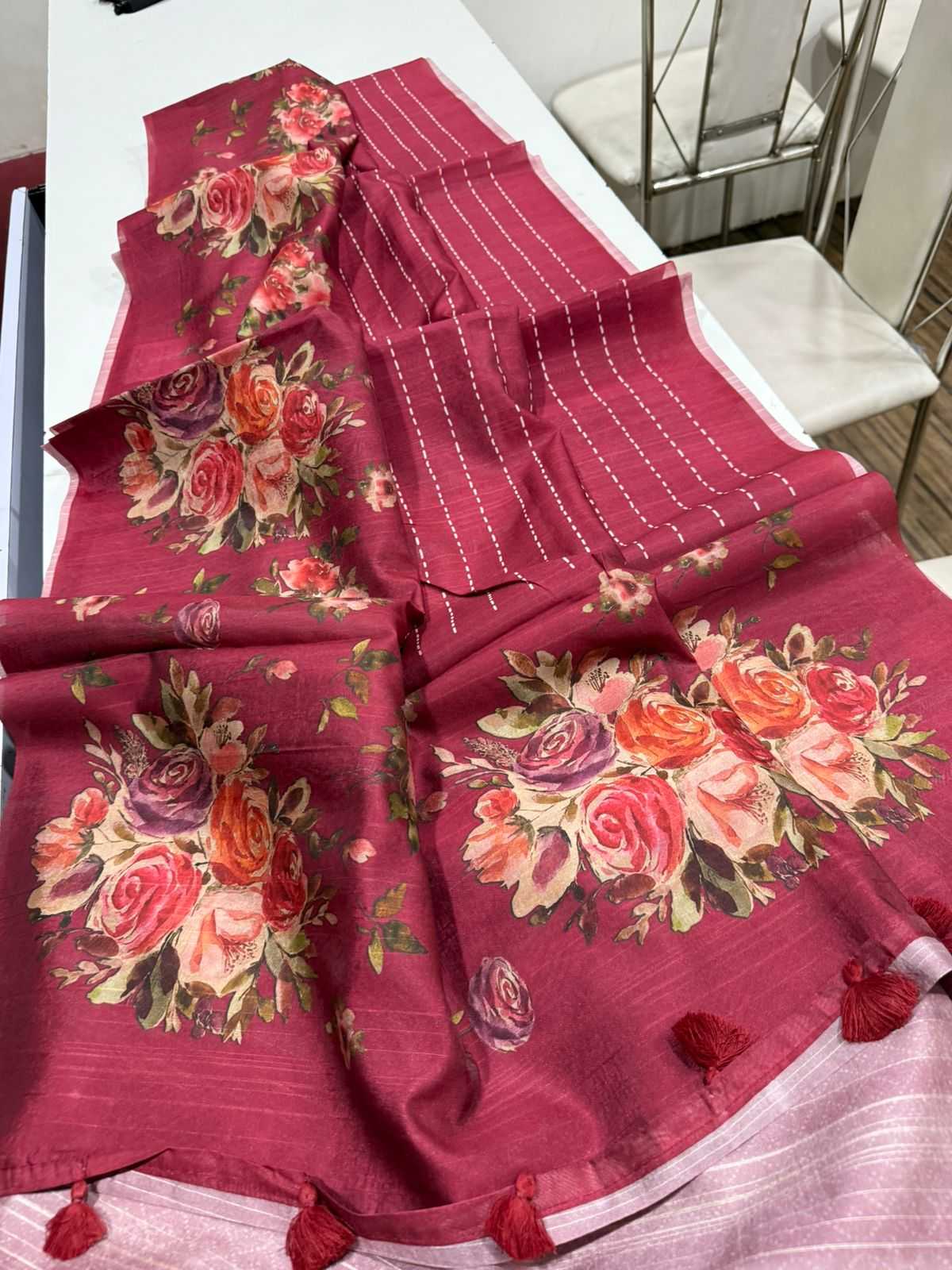 Ynf Fancy KESH484 pallu Floral Sarees Wholesale Designer Sarees Traditional Sarees Tussar Sarees Manufacturer
