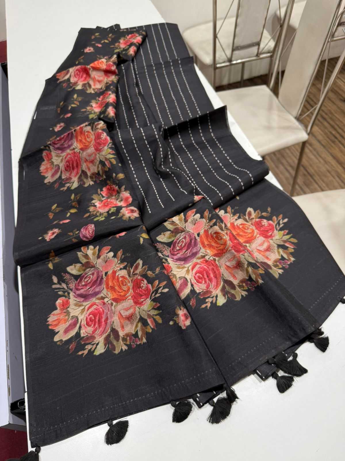 Ynf Fancy KESH484 pallu Floral Sarees Wholesale Designer Sarees Traditional Sarees Tussar Sarees Manufacturer