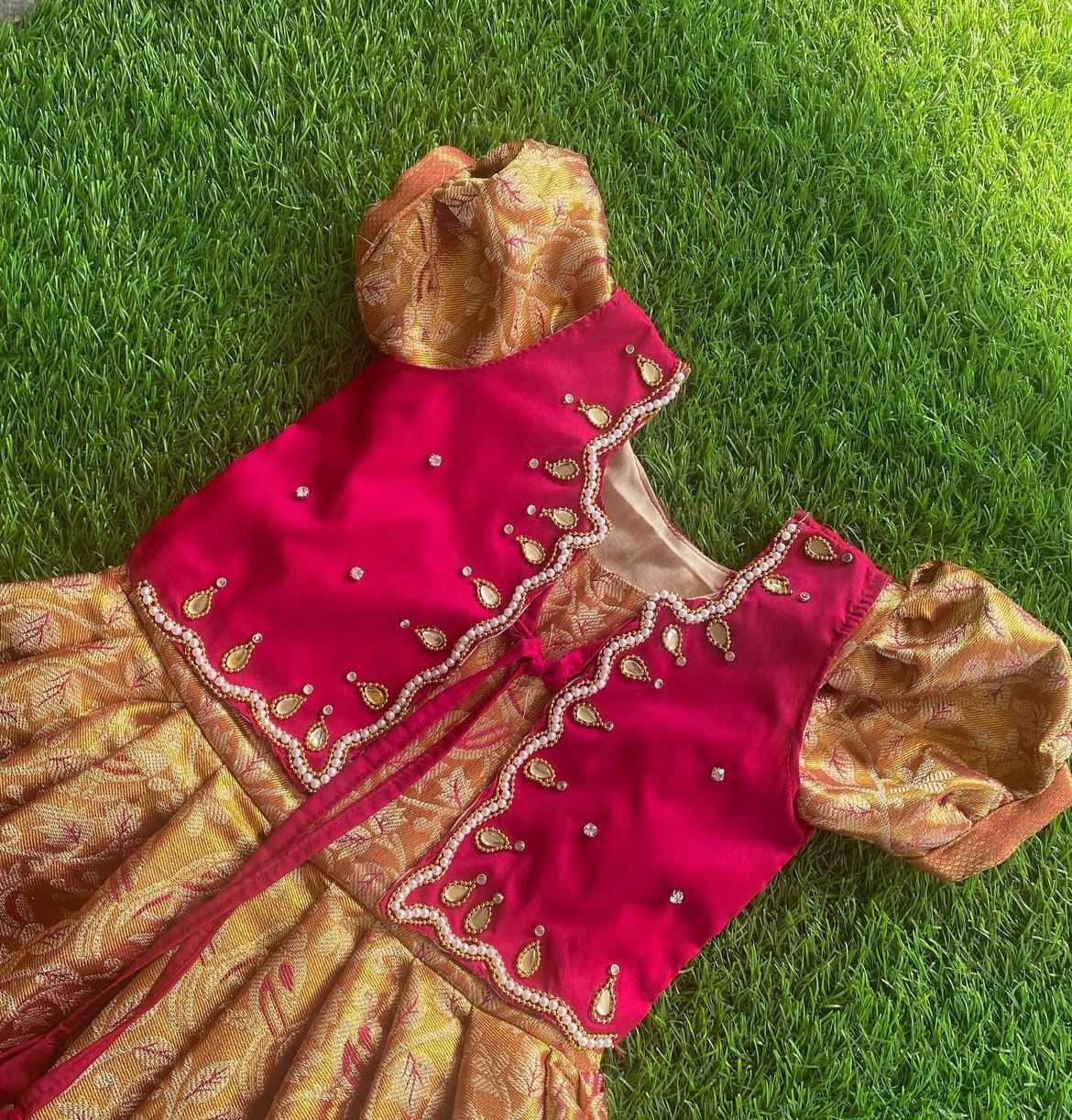 Ynf Fancy KESH493 chidiya Kids Wear Wholesale Kids Gown Kids Ethnic Gowns Manufacturer