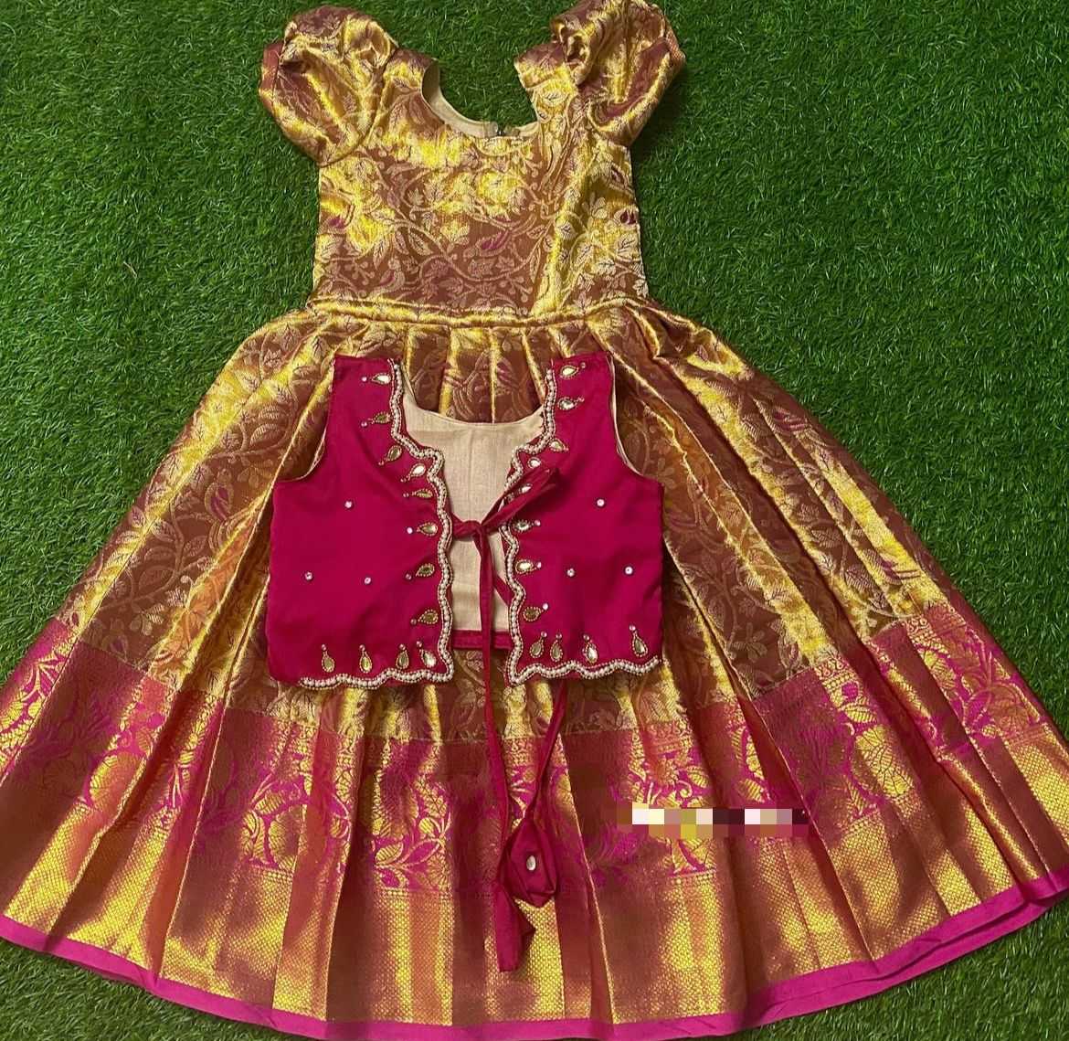 Ynf Fancy KESH493 chidiya Kids Wear Wholesale Kids Gown Kids Ethnic Gowns Manufacturer