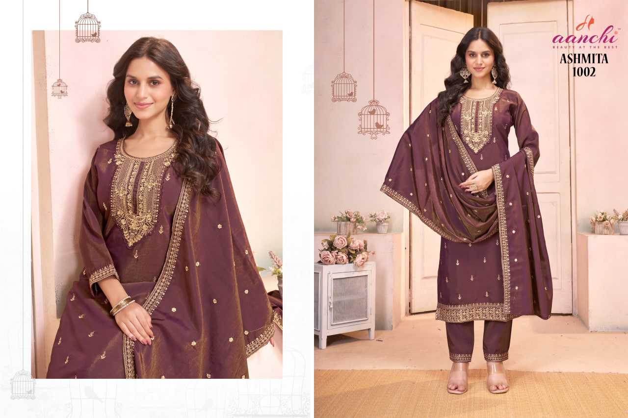 Ynf Fancy RIN190 AANCHI ASHMITA Setwise Collections Wholesale Dresses & Suits Catalogs Manufacturer