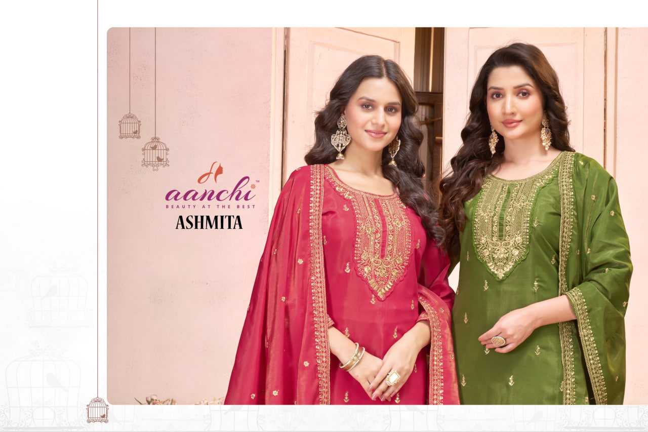 Ynf Fancy RIN190 AANCHI ASHMITA Setwise Collections Wholesale Dresses & Suits Catalogs Manufacturer