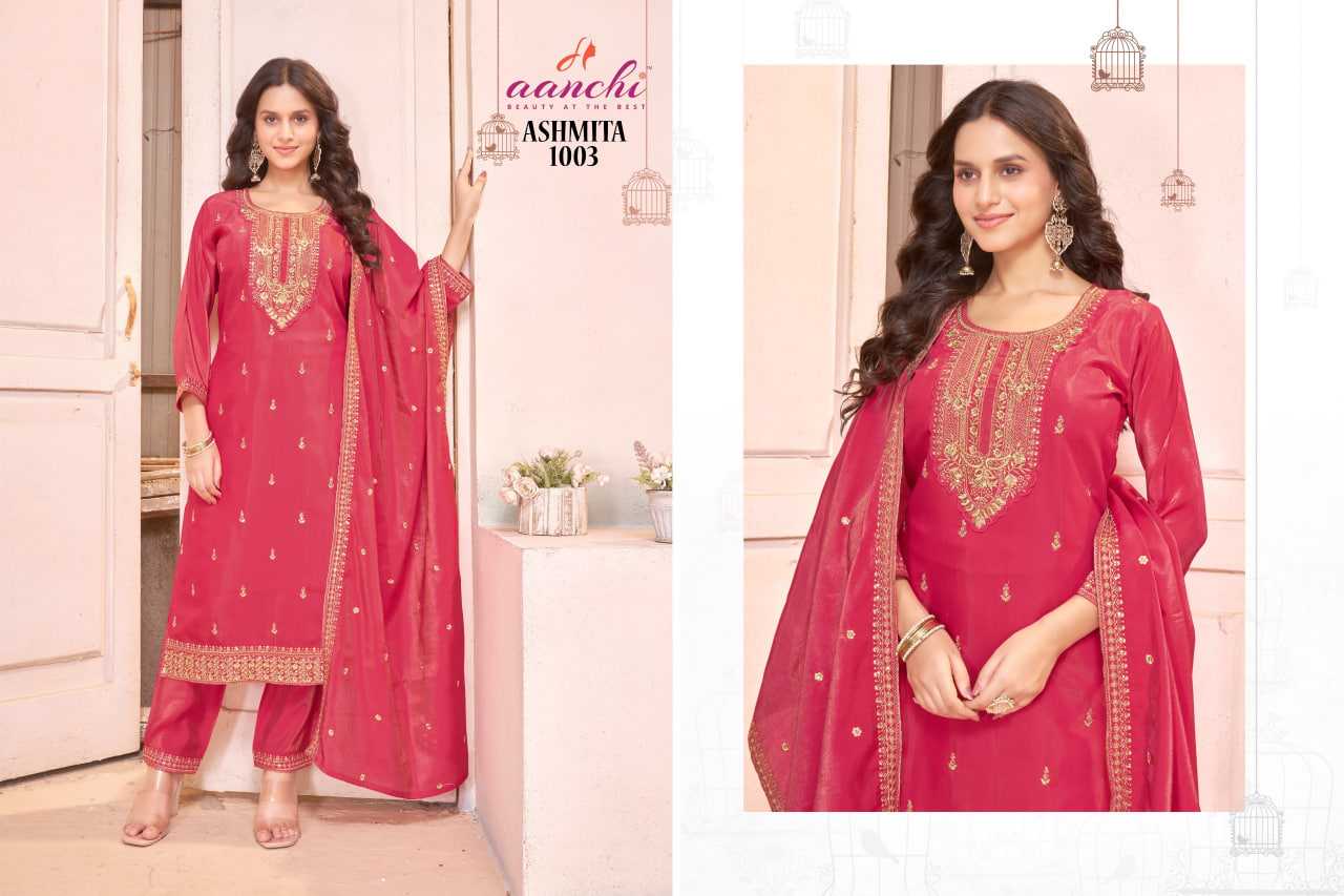 Ynf Fancy RIN190 AANCHI ASHMITA Setwise Collections Wholesale Dresses & Suits Catalogs Manufacturer