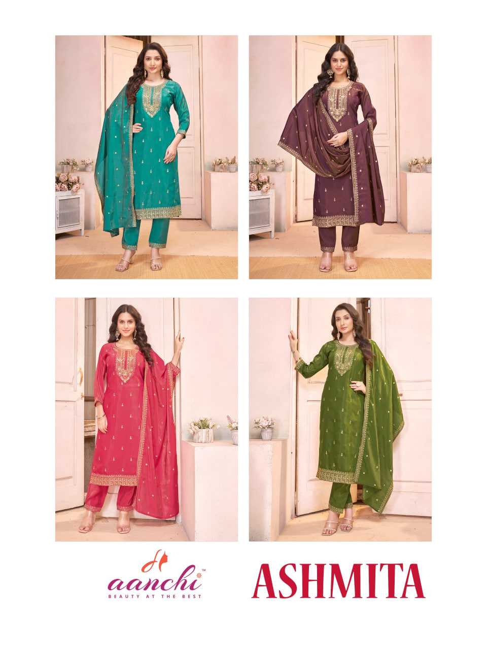 Ynf Fancy RIN190 AANCHI ASHMITA Setwise Collections Wholesale Dresses & Suits Catalogs Manufacturer