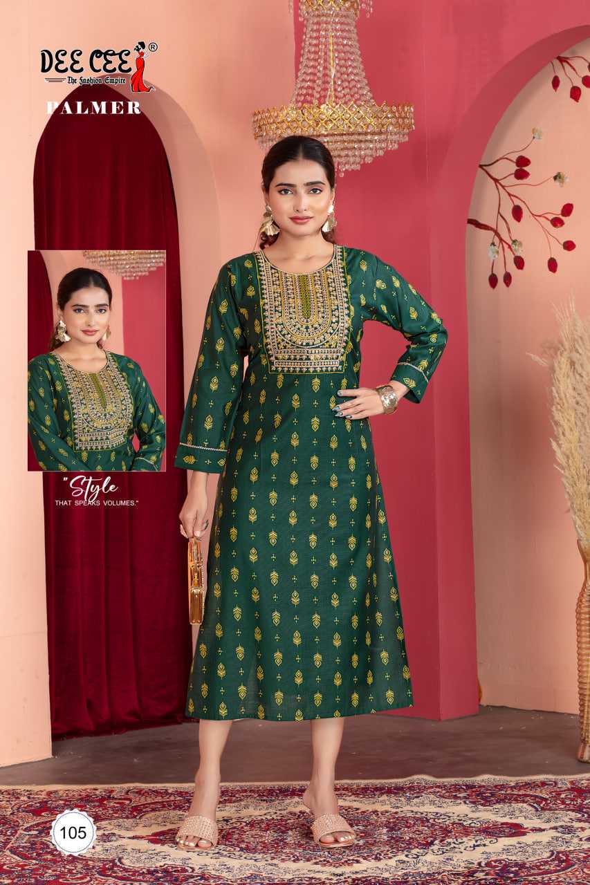 Ynf Fancy RIN190 DEECEE PALMER Setwise Collections Wholesale Kurtis Catalogs Manufacturer
