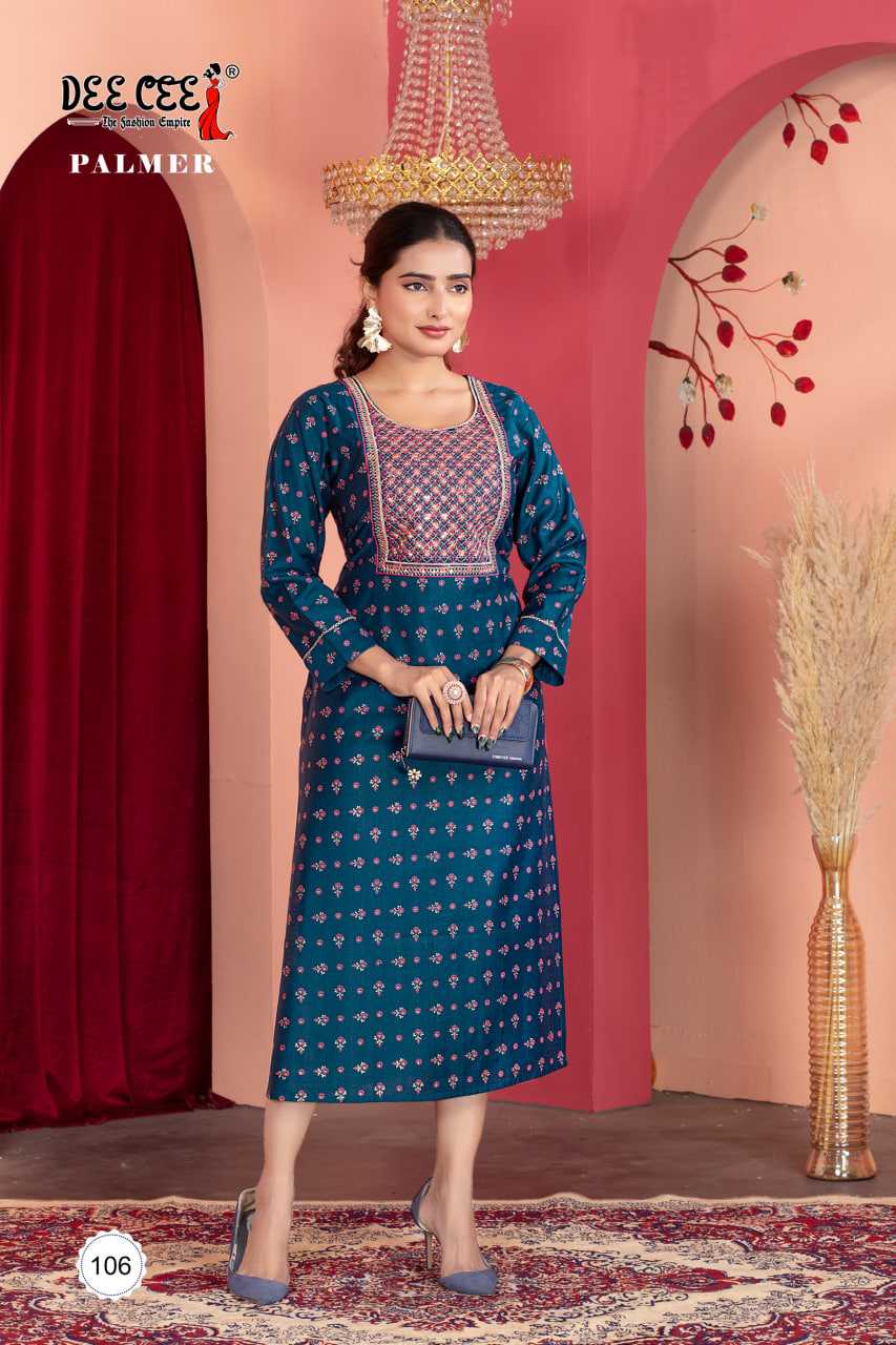 Ynf Fancy RIN190 DEECEE PALMER Setwise Collections Wholesale Kurtis Catalogs Manufacturer